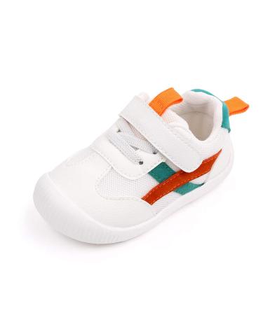 MK MATT KEELY Baby Boys Girls First Walking Shoes Toddler Anti-Slip Soft PU Leather Prewalker Sneakers 5 UK Child Green