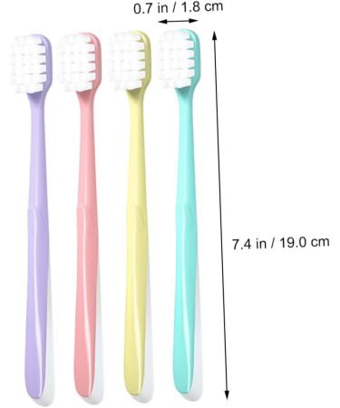 Minkissy Soft Cotton Toothbrush Set - 4 Pieces for Sensitive Gums | Travel-Friendly Body Care Fur Toothbrush - Buy Online on GoSupps.com
