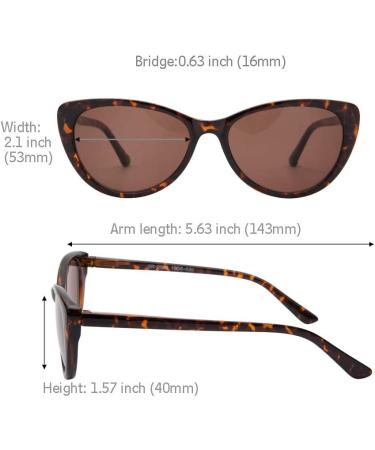 EYEGUARD Invisible Bifocal Cateye Vintage Reading Sunglasses for Women Demi 3.0x | UV400 Protection Spring Hinge Sun Reader - Buy Online on GoSupps.com