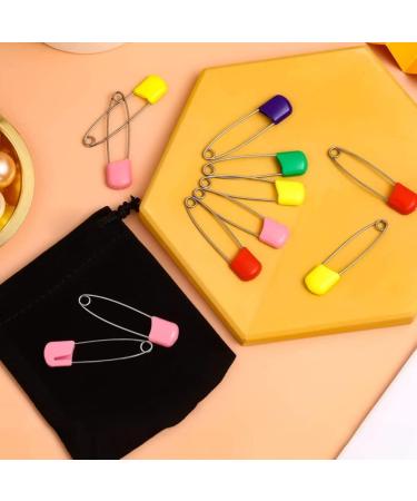 SAFIGLE Large Safety Pin Fastener 100pcs Baby Safety Baby Diaper Baby Bibs Cloth Plastic Head Baby with Safe Locking Closures Nappy Pin Baby Bibs 2.16X0.43X0.2in/Each One Baby Nappies - Buy Online on GoSupps.com