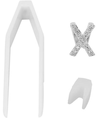 Metal Teeth Brace for Party Fashionable Jewelry Decoration Plated English Letter X Fits Most Tooth Sizes Portable - Buy Online on GoSupps.com