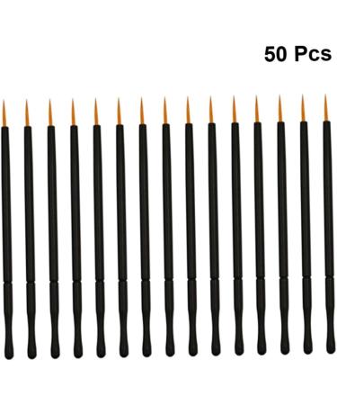 OHPHCALL 50pcs Eye Makeup Tools Gel Eyeliner Pencil Eye Liner Brush White Eye Liner Eyeliner Brushes Orange - Buy Online on GoSupps.com
