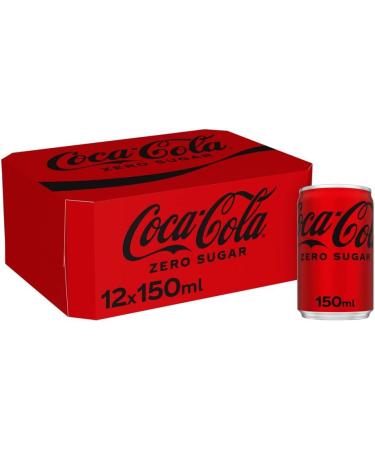 Coca Cola Zero Sugar Soft Drink Can 150ml Soft Drinks Mini Cans 150ml Coca Zero Sugar 150Ml Mini Cans 12-24Pcs Boxed Treatz (Zero Coke 12 Pack) - Buy Online on GoSupps.com