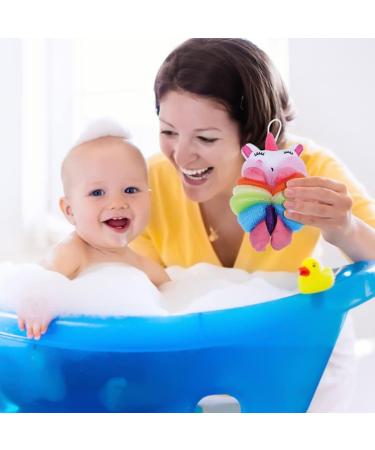 FRCOLOR 2pcs Kids Bath Balls - Exfoliating Mermaid Loofah Scrubber Sponge for Children's Shower & Bath Time - Buy Online on GoSupps.com