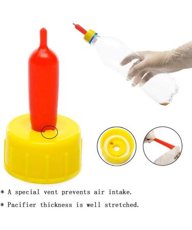 10 PCS Pritchard Nipples for Small Animals - Soft Rubber Milk Drink Nipple for Feeding Sheep, Goat, Lamb, Pup, Dog, Kids - Buy Online on GoSupps.com