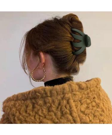 ATODEN Octopus Hair Clip Set - 5 Pcs Large Matte Claw Clips for Thick Hair in Black, Blue, Green, Grey, Purple - Buy Online on GoSupps.com