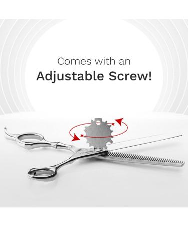 Professional Hair Thinning Scissors - 6.5inch Texturizing Shears for Home Hair Cutting - Razor Edge Stainless Steel - Silver Finish - Buy Online on GoSupps.com