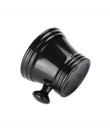 Premium Black Shaving Soap Peel & Mug Set | Plastic Shaving Bowl with Handle for Perfect Foam | Ideal for Smooth Shaving - Buy Online on GoSupps.com