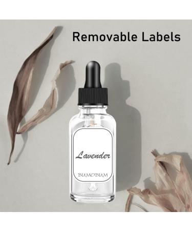 Bumobum 2 oz Clear Glass Eye Dropper Bottles for Essential Oils - 2 Pack with Labels and Funnel | Tincture Bottles 60 ml - Buy Online on GoSupps.com