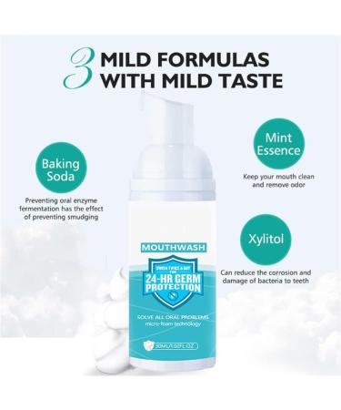 Teethaid mouthwash Teeth Whitening Foam Toothpaste Stain Removal Eliminating Bad Breath Oral Care (3pcs) - Buy Online on GoSupps.com