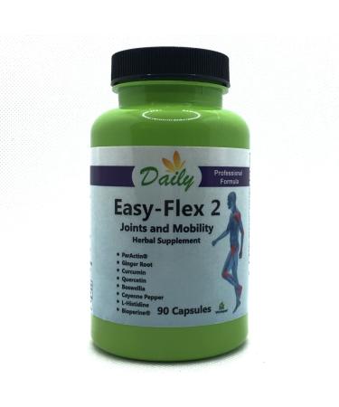 Daily Manufacturing Easy-Flex 2 (Andrographis Paniculata Boswellia Extract L-Histidine Curcumin (Turmeric) Quercetin Black Pepper Extract Ginger Root Powder & Cayenne Pepper)
