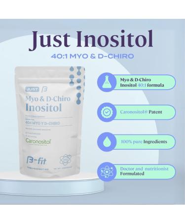 B-FIT Inositol Supplement for Women - Myo & D-Chiro Inositol 40:1 for Optimal Hormonal Balance & Ovulation Support - 60 Servings - 2-Month Supply 8.68 Ounce (Pack of 1) - Buy Online on GoSupps.com