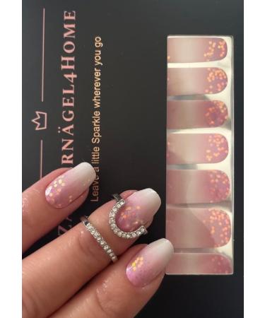 Zaubern gel4Home Nail Foils - 16 Babyboom Pink Coarse Nail Wraps for Stunning Manicures | International Shipping - Buy Online on GoSupps.com