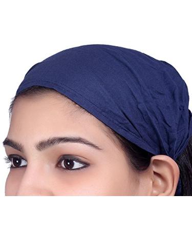 Sarjana Handicrafts Unisex Indian Cotton Bandana Hair Wrap Elastic Headband 10 Pieces Multicolored (Assorted)