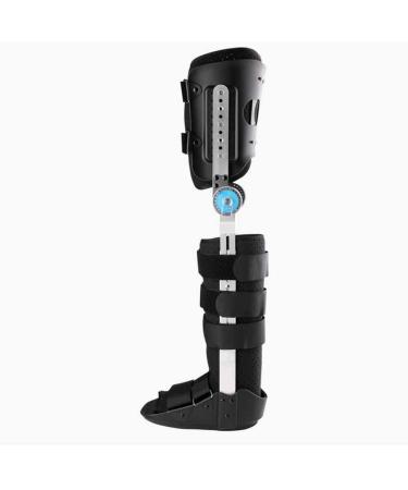 Knee Joint Aligner Angle Adjustable Shin Foot Ligament Injury Sprain Cross Belt Stability Knee Joint Support (Black L)