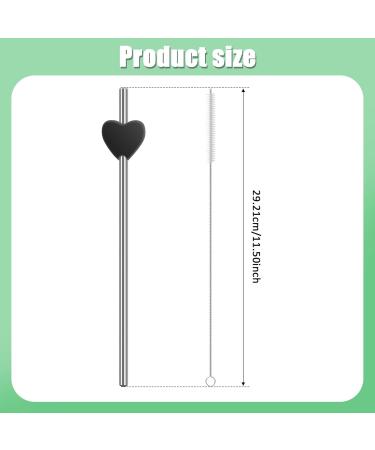 2 Pcs No Wrinkle Straw Stainless Steel Drinking Straw Anti Wrinkle Straws 11.5 Inch Long Metal Straw with Cleaning Brush and Cloth Bag Effortless to Clean Metal Straw for Water Juice Smoothie Tea - Buy Online on GoSupps.com