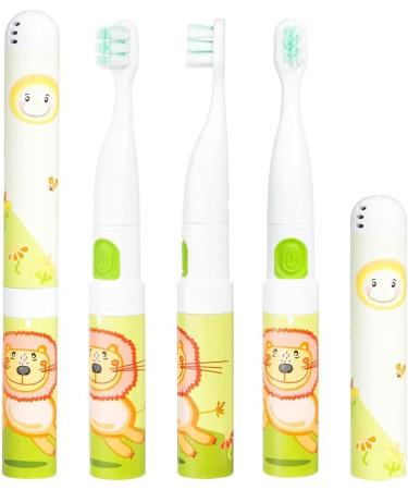 VITAMMY Smile Kids Sonic Toothbrush - Cute Animal Designs for Kids Age 3+ - Green Lion & More Colors - Buy Online on GoSupps.com