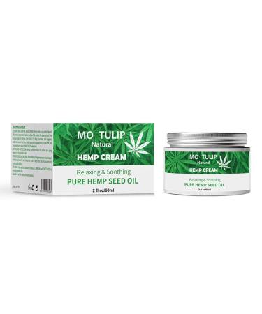 MO TULIP Hemp Oil Face Cream 2oz - Hyaluronic Acid Hydrating Anti-Aging Moisturizer for Dry Skin - Anti Wrinkle, Relaxing, and Collagen Boosting Formula - Buy Online on GoSupps.com