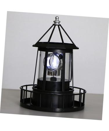 2pcs Solar Rotating Light Outdoor Lighthouse Exterior Solar Powered Lights Retro Decor Towers Statue Lights Rotating Landscape Light Solar Lighthouse Yard Solar Lighthouse Lantern (Black) - Buy Online on GoSupps.com