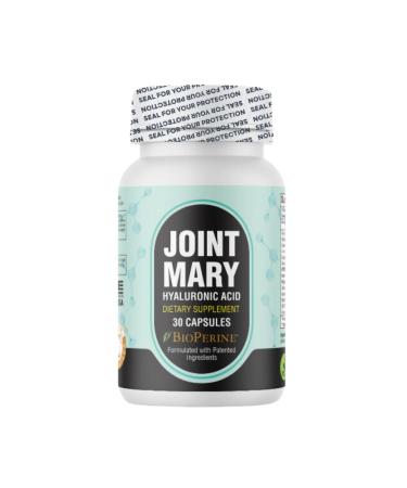 JOINT MARY Hyaluronic Acid Supplement Advanced Joint Support with Hydrolyzed Collagen Turmeric Glucosamine MSM Vitamin C 30 Capsules