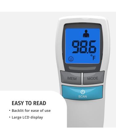 HoMedics No-Touch Infrared Thermometer - Accurate Body Temperature Readings Fast Results Digital Display Quiet Mode & Fever Alarm | Buy Internationally - Buy Online on GoSupps.com