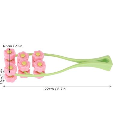 Flower Type Pink Face Massage Roller - Plastic Letter Shaped Face Massager for Relaxation | International Shipping - Buy Online on GoSupps.com