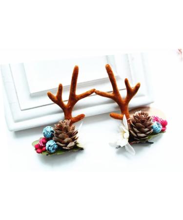 minkissy 1 Pair Antler Hairpin Hair Clips for Babies Toddler Hair Clips Reindeer Hairpin Fawn Horn Hair Clips Kids Barrettes for Hair Baby Hair Clips Antler Headwear Child Antlers Cosplay - Buy Online on GoSupps.com