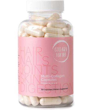 Collagen For Her: Multi Collagen Capsules for Women (Types I II III V X ) Hydrolyzed Collagen Peptides Vitamin Supplement for Hair Skin Nails and Joint Support (90 ct.) 1 Count (Pack of 90) - Buy Online on GoSupps.com