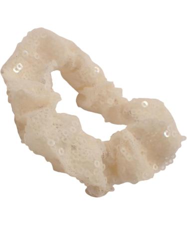Topkids Accessories Sparkly Sequin Scrunchies Set of 2 Scrunchie for Girls Hair Hair Tinsel Alternative Sequins Bobble for Christmas Hair Sequins for Girls & Women Bobbles Xmas Hairstyle (Cream) - Buy Online on GoSupps.com