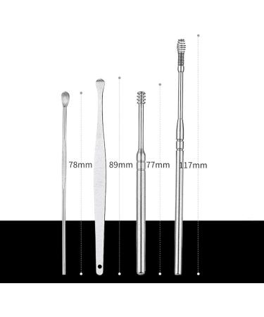 5Pcs Stainless Steel Earwax Remover Tool Set | Easy-to-Use Ear Cleaning Kit for Home | Portable Ear Spoon Cleaner for Ear Canal - Buy Online on GoSupps.com