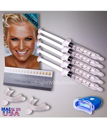 44% Carbamide Peroxide Teeth Whitening Kit - Teeth Whitening Gel  Tooth Trays  LED Light