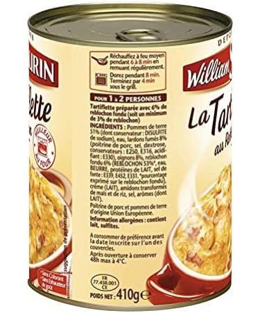 TARTIFLETTE WITH REBLOCHON - READY MAIN COURSE 410G WILLIAM SAURIN SET OF 4 - Buy Online on GoSupps.com