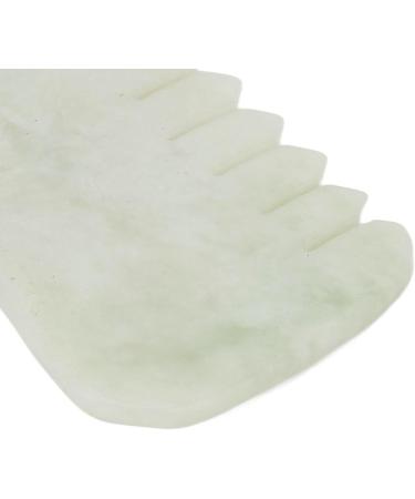 Verdant Touch Meridians Massage Comb - Jadestone Gua Sha Tool for Pain Relief & Head Relaxation | Ergonomic Design | International Shipping - Buy Online on GoSupps.com