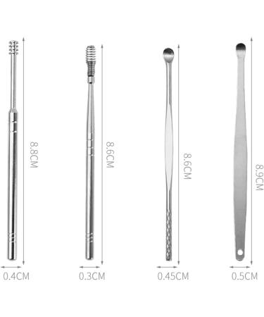 Innovative Spiral Stainless Steel Earwax Cleaner Tool Set with Storage Box - Ear Cleansing & Wax Removal Kit (C2/A4) - Buy Online on GoSupps.com