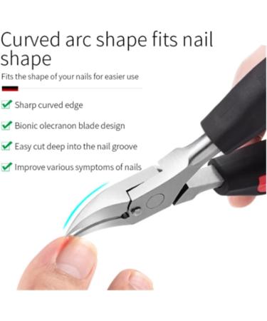 SJLS Stainless Steel Toenail Ingrown Nail Art Nipper Scissors Paronychia Dead Skin Remover Trimming Nail Clipper Pedicure Tool (Color : 07) Black blue - Buy Online on GoSupps.com