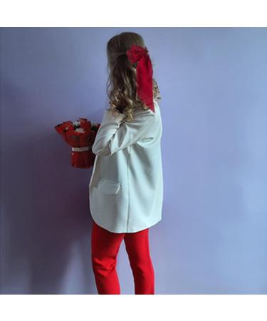 Silky Satin Hair Bows Set - 4 pcs Large Bow Barrettes for Women | Metal Clips French Barrette Hair Accessories in Solid Colors - Black, Red, Navy Blue, Dark Green - Buy Online on GoSupps.com