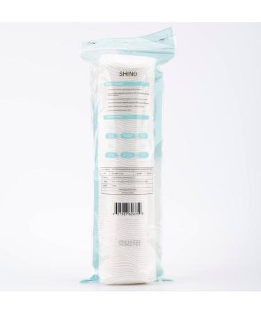 SHINO Round Cotton Makeup Remover Pads - 100% Chemical Free & Hypoallergenic Face Pads for Sensitive Skin - 100 Count - Buy Online on GoSupps.com