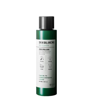 SKIN Balancing Centella Cica Zero Facial Emulsion 5.07 fl.oz(150ml) | AHA BHA PHA and Teatree | Soothing Calming Moisturizing for Sensitive Skin | Daily Korean Skincare