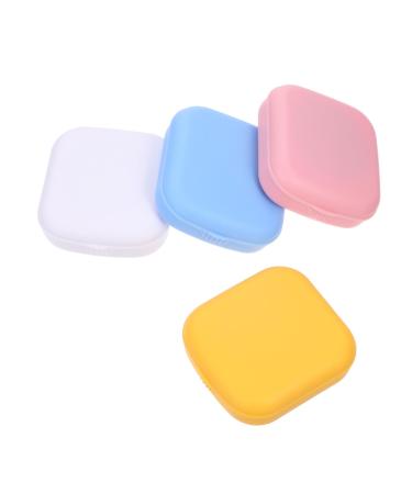 4 pieces contact lens container contact lenses case colored contact lens box contact lens pen quadratic contact lens treatment Lter portable glasses frame easy to wear containers