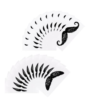 Artibetter Autocollants pilateurs de Nez et Barbe 24 Pi ces Petit Format Auto-adh sifs Protecteurs pour Hommes Moustache pilation Visage Accessoires Cire