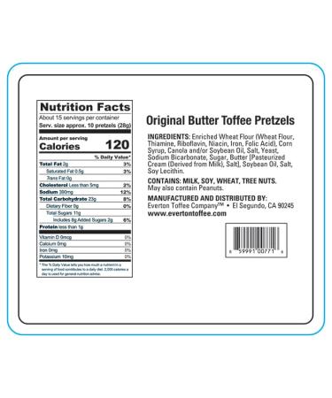 Everton Original Butter Toffee Pretzels - Gourmet Artisan Toffee Covered Pretzels | 15oz Jar - Buy Online on GoSupps.com