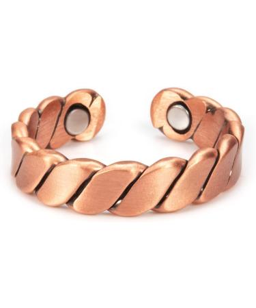 EnerMagiX Braided Magnetic Copper Ring for Men - Stylish Jewelry Gift for Dad and Husband - Buy Online on GoSupps.com