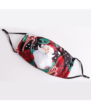 1 Pieces Adults Protect_Cover_Mask Washable Reusable Christmas Print With Filter Pocket Adjustable Earloops (A) - Buy Online on GoSupps.com