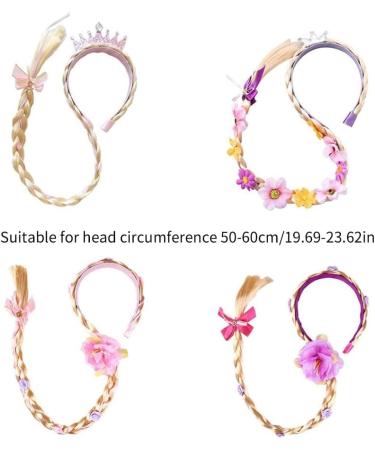 Weaving Braids Headband Icesnow Queen Hairhoop for Little Girl Lovely Hair Styling Accessories Roleplay Hair Decors Flowers 01 - Buy Online on GoSupps.com