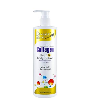 Collagen Hand Body Lotion Vitamin E Avocado Oil Deeply Moisturizes Firms Smooth Skin 480g / 16.23fl.oz
