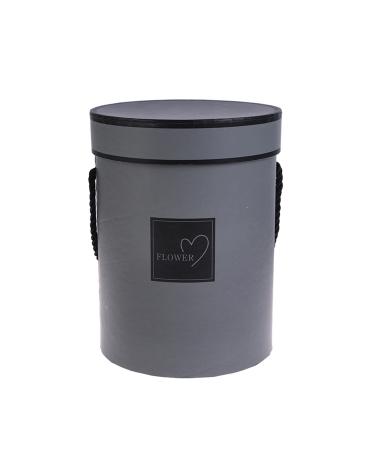 Candy Box 165 * 120mm Round Flower Paper Boxes Lid Hug Bucket Florist Gift Packaging Box Gift Candy Bar Boxes Party Wedding Supply (Color : Red 165x120mm) (Size : Grey 180x135mm)