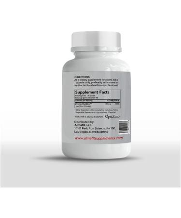 Almafit Zinc - OptiZinc/Citrate Blend for Immune Support - 90 Veggie Capsules (50 mg) - Buy Online on GoSupps.com