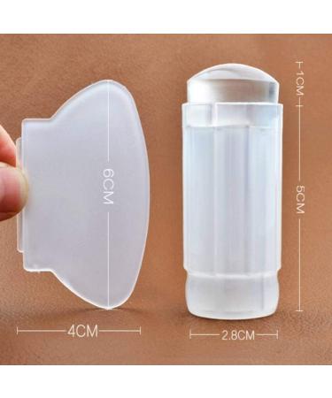 Buy Silicone Nail Stamper - Professional Nail Art Tools & Scraper Kit (White) for DIY Manicure | International Shipping Available - Buy Online on GoSupps.com