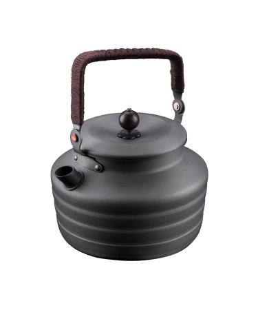 Alocs Camping Kettle 1.3L,Portable Tea Kettle Outdoor Hiking Picnic Water Kettle Lightweight Teapot Coffee Pot Gray