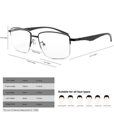 Yimi Multifocus Transition Reading Glasses - Spring Hinge Blue Light Blocking Photochrome Black 1.0x - Ideal for Computer Use - Buy Online on GoSupps.com